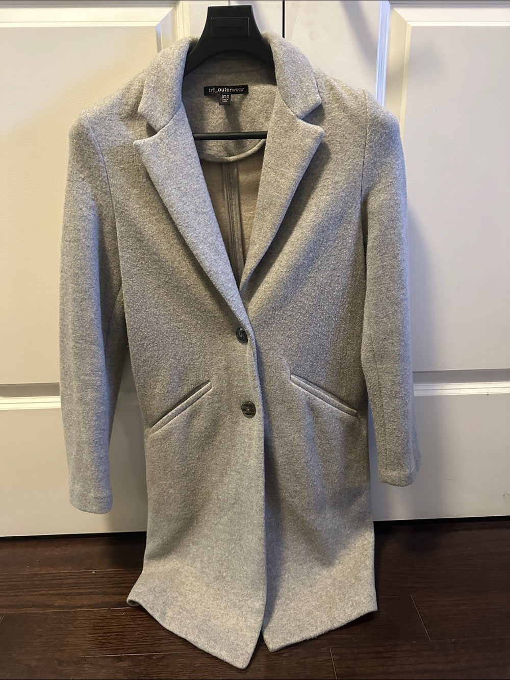 Zara Light Gray Coat (size: XS)